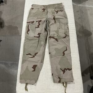 US Military Issued Combat Desert Camo Ripstop Cargo Pants Mens Medium Regular